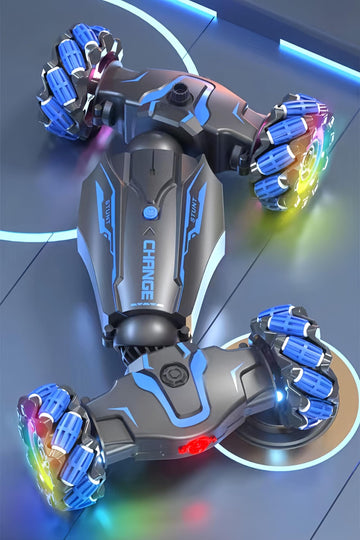 LOOZIX Upgraded Hand Gesture Sensing RC Stunt Car with Lights Music, Spray Fog Steam Gesture RC Car Remote Controll Transformed