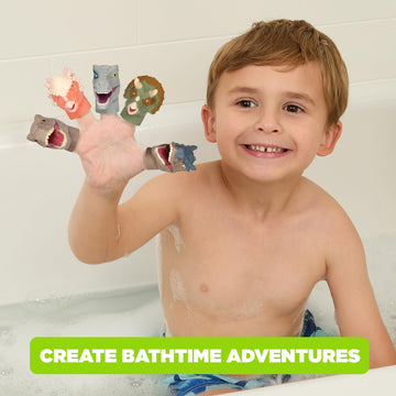 Nbc Universal Jurassic World Bath Finger Puppets, 10 Pc - Party Favors, Educational, Bath Toys, Story Time, Beach Toys, Playtime, Stocking Stuffer