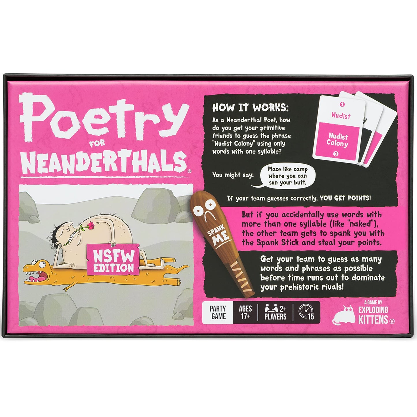 Exploding Kittens Presents Poetry for Neanderthals NSFW Edition - mature-themed Party Games Card Games for mature-themeds & Teens Hilarious Outdoor Games for Friends Competitive Word Guessing Fun Games for mature-themeds