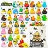 151 Pcs Jeep Ducks For Ducking,50 Rubber Ducks+1 Duck Bag+50 Tags Cards+50 Rubber Bands,Cruise Ducks For Hiding With Tags,Toddle