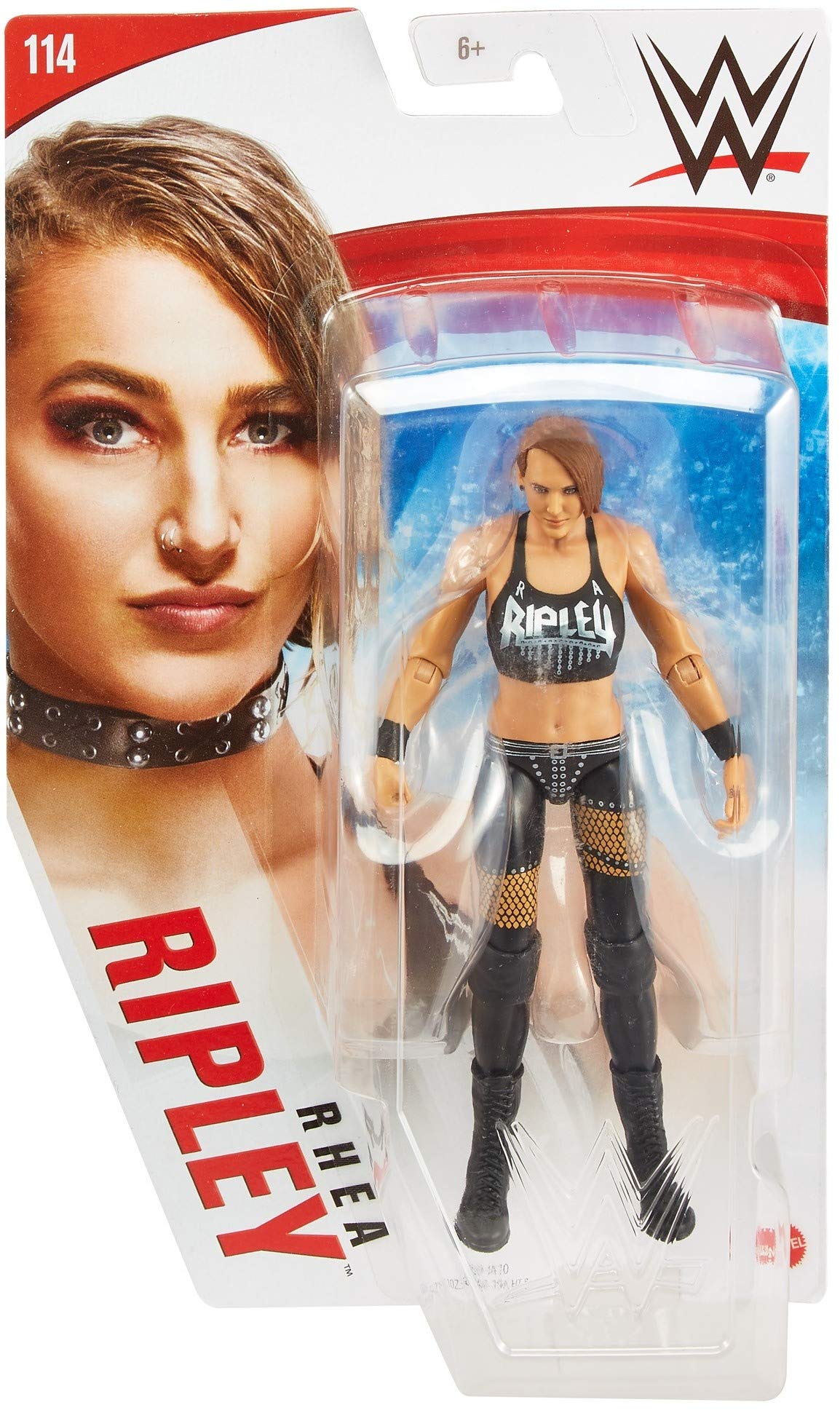 WWE Rhea Ripley Action Figure, Posable 6-in Collectible for Ages 6 Years Old and Up