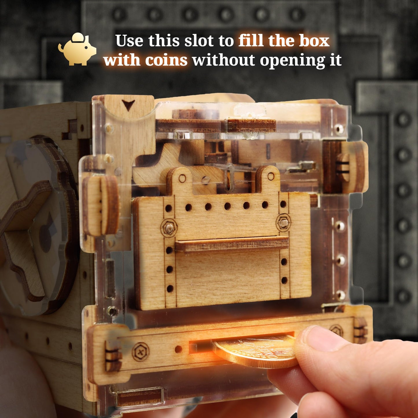 Idventure A-Maze-Ing Safe - Marble Run Money Puzzle Box - Tricky Gift Packaging - 3D Puzzle For Adults - Escape Room Game - Brai