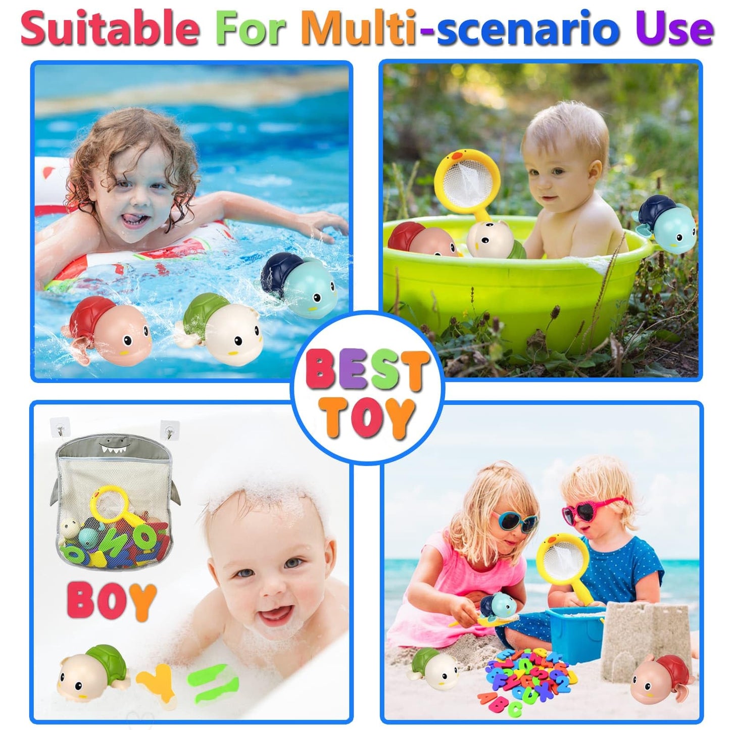 Bath Toys For Toddlers 1-3 - Mold Free Bath Toys Baby Pool Toys Toddler Age 1-2-4 Bath Toys For Infants 6-12 Months 1 2 3 4 Year