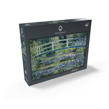 MyPuzzle Claude Monets Water Lilies and Japanese Bridge 1899 - enhanced 100 Piece Jigsaw Puzzle for mature-themeds
