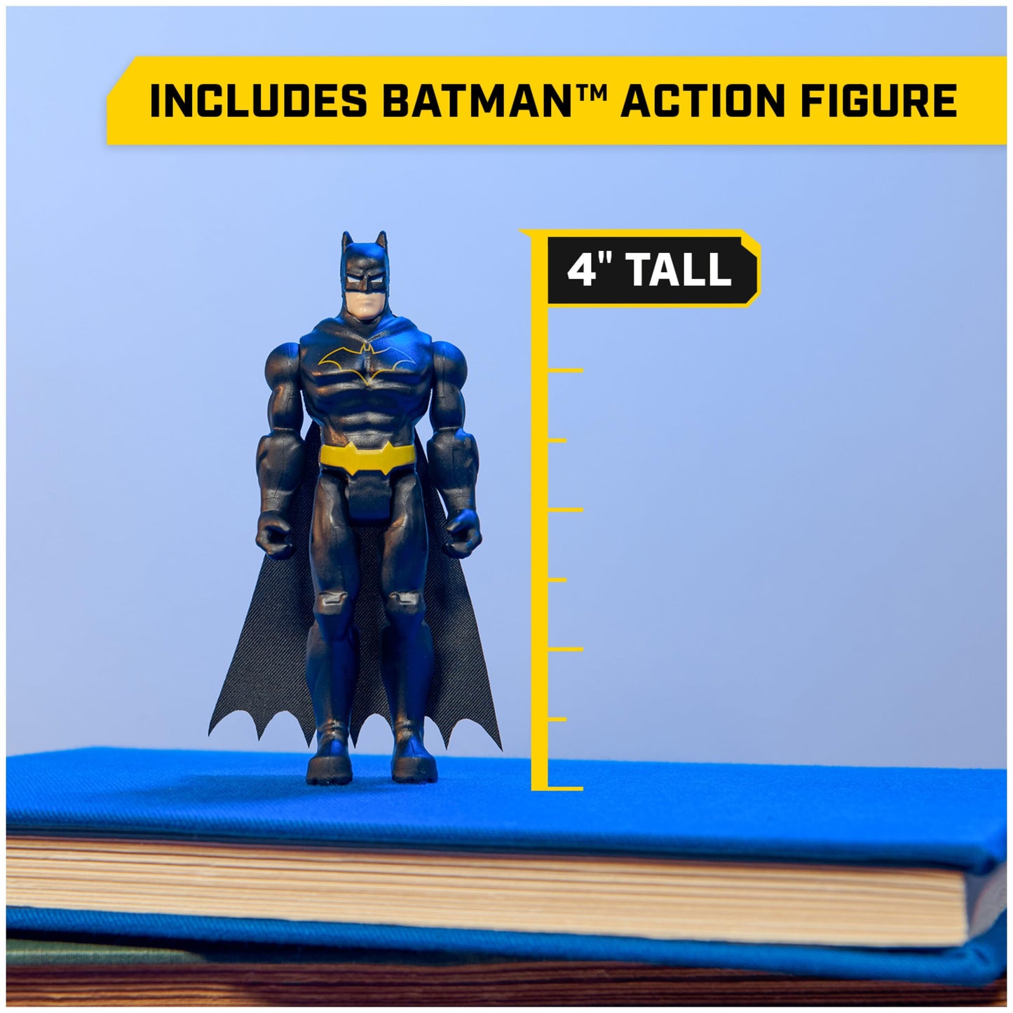 Dc Comics, Batman Batmobile Remote Control Car, Easy To Drive With 4-Inch Batman Figure, Kids Toys For Boys And Girls Ages 4 And