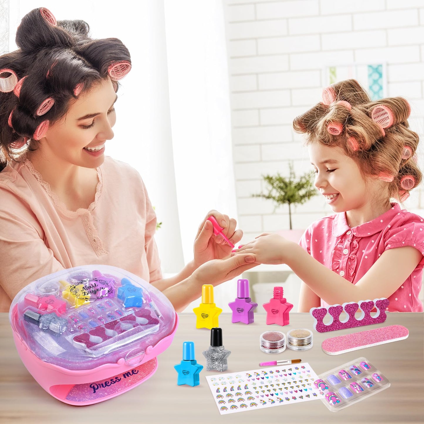 Shemira Nail Polish Kit For Girls Ages 7-12 Years Old, Nail Art Toy For Girls 5 6 7 8 9 10 11 12 Years Old, Nail Art Studio With
