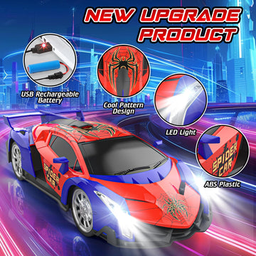 Growsland Remote Control Car, 2.4Ghz Rc Cars for Boys 4-7 8-12, Electric Kids Toys for Kids with Cool LED Lights, Rechargeable H