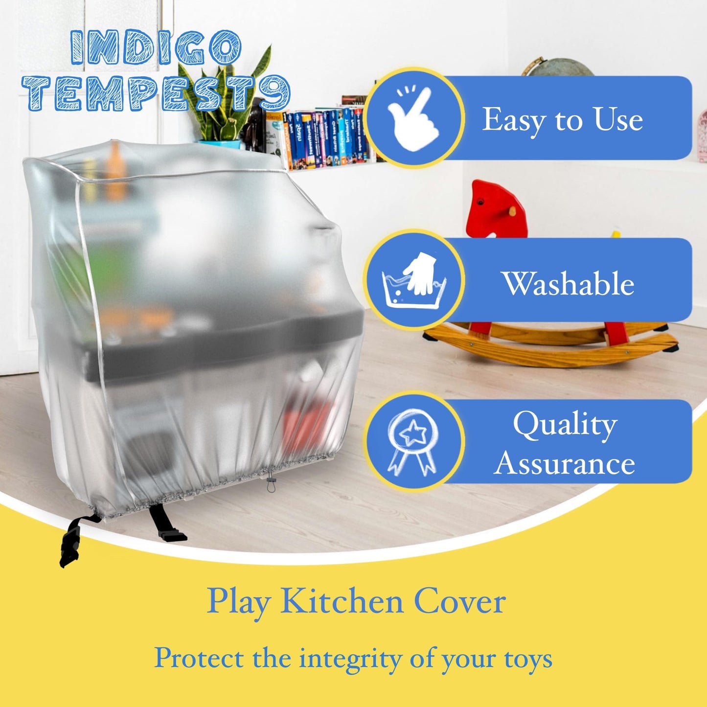 Kids Kitchen Playset Cover for Step2 Best Chefs, Transparent, Covered Kitchen Will not Be Forgotten,Cover Only