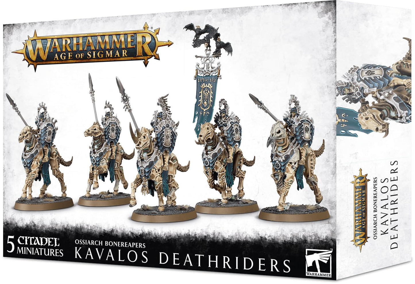 Games Workshop - Warhammer Age of Sigmar - Ossiarch Bonereapers Kavalos Deathriders Black
