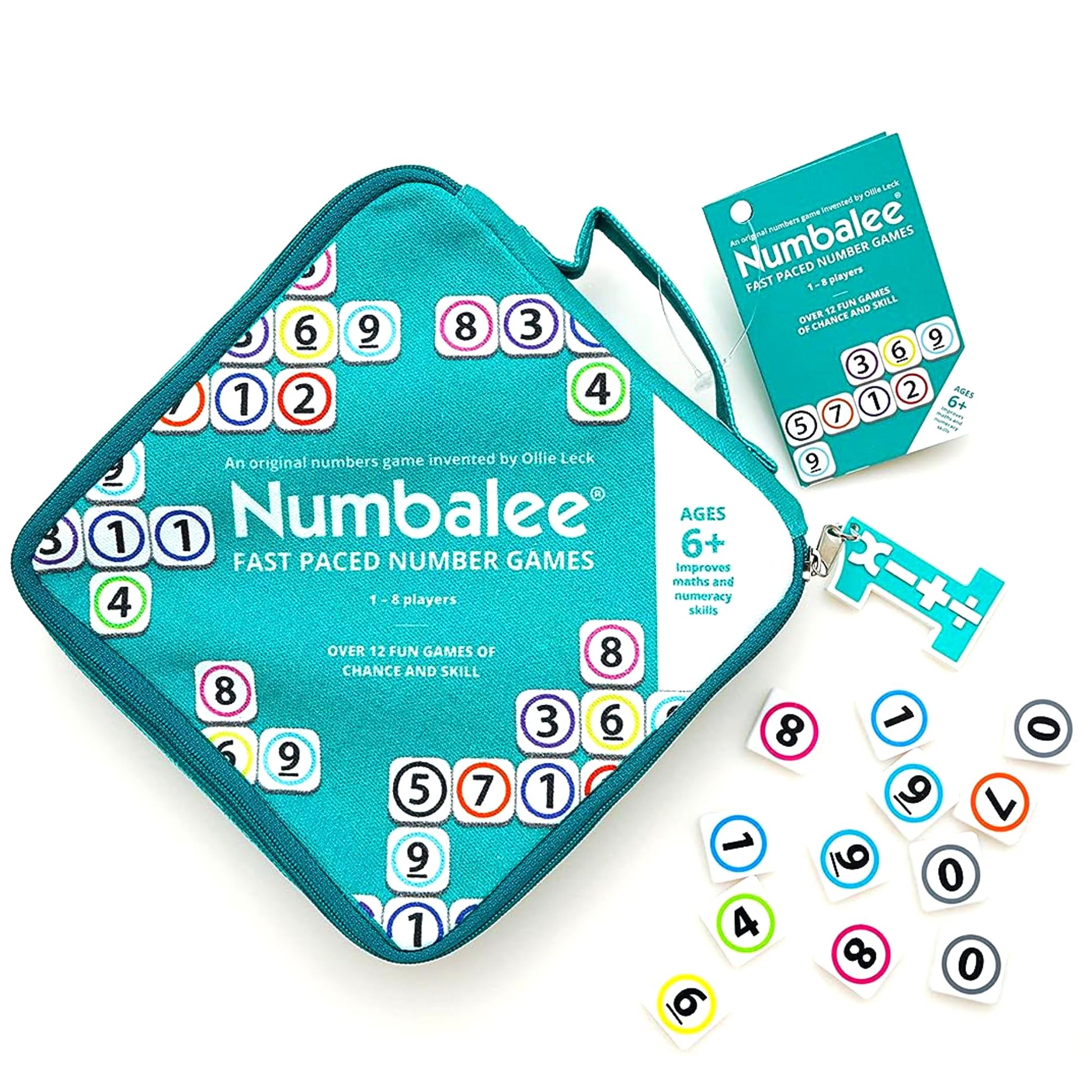Numbalee - Fun & Educational Learning Games - Over 12 Original Number Games - Up to 8 Players - Fast Paced Mental Math Game Game
