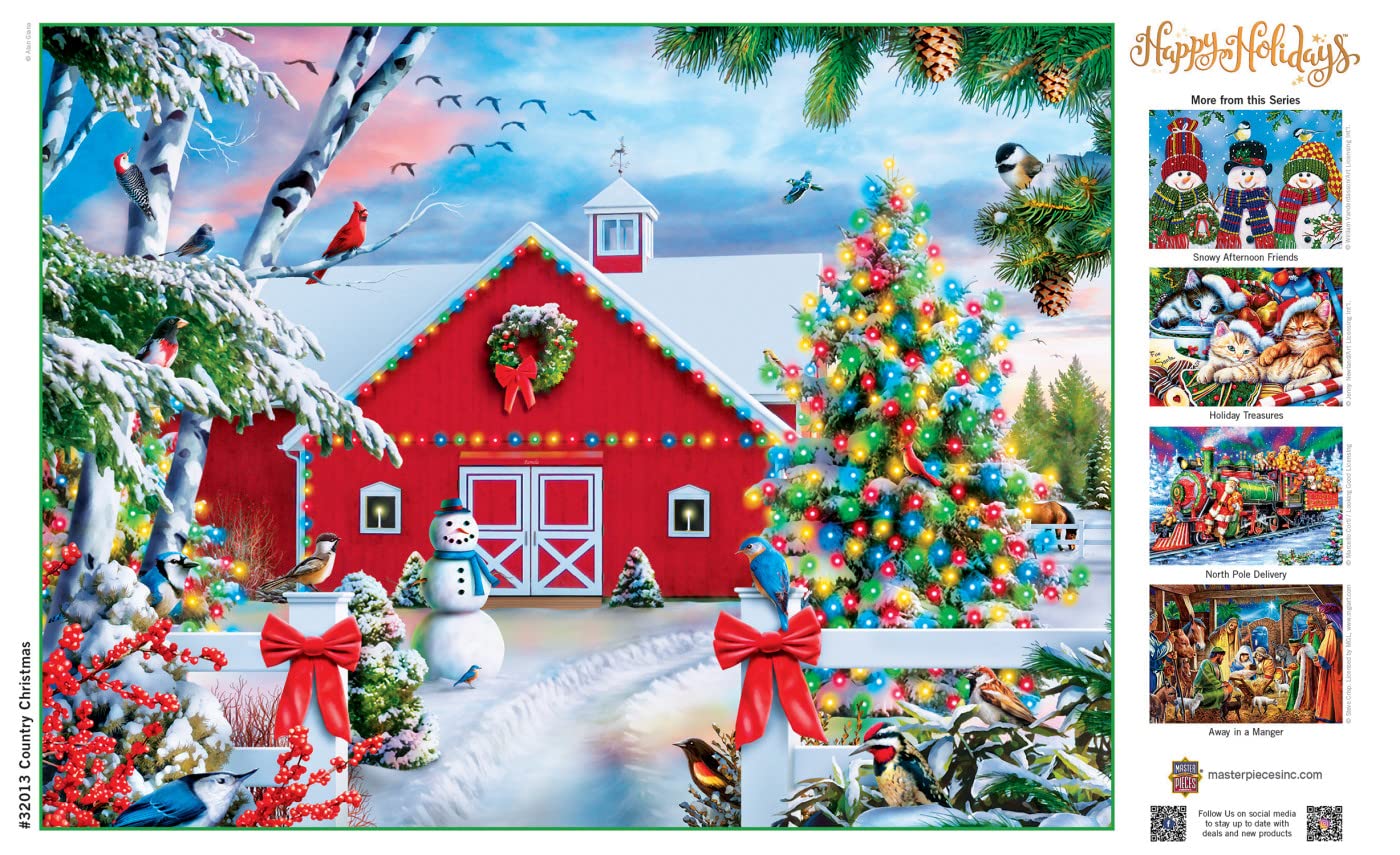 Masterpieces 300 Piece Ez Grip Jigsaw Puzzle - Country Christmas - 18'X24'