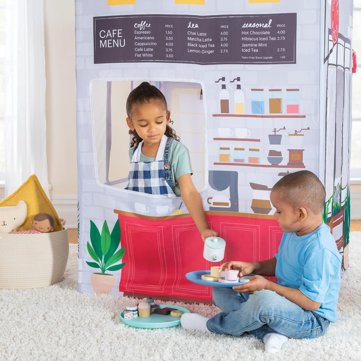Martha Stewart Kids' Cafe And Coffee Shop Play Tent - Indoor Playhouse For Children For Pretend Play