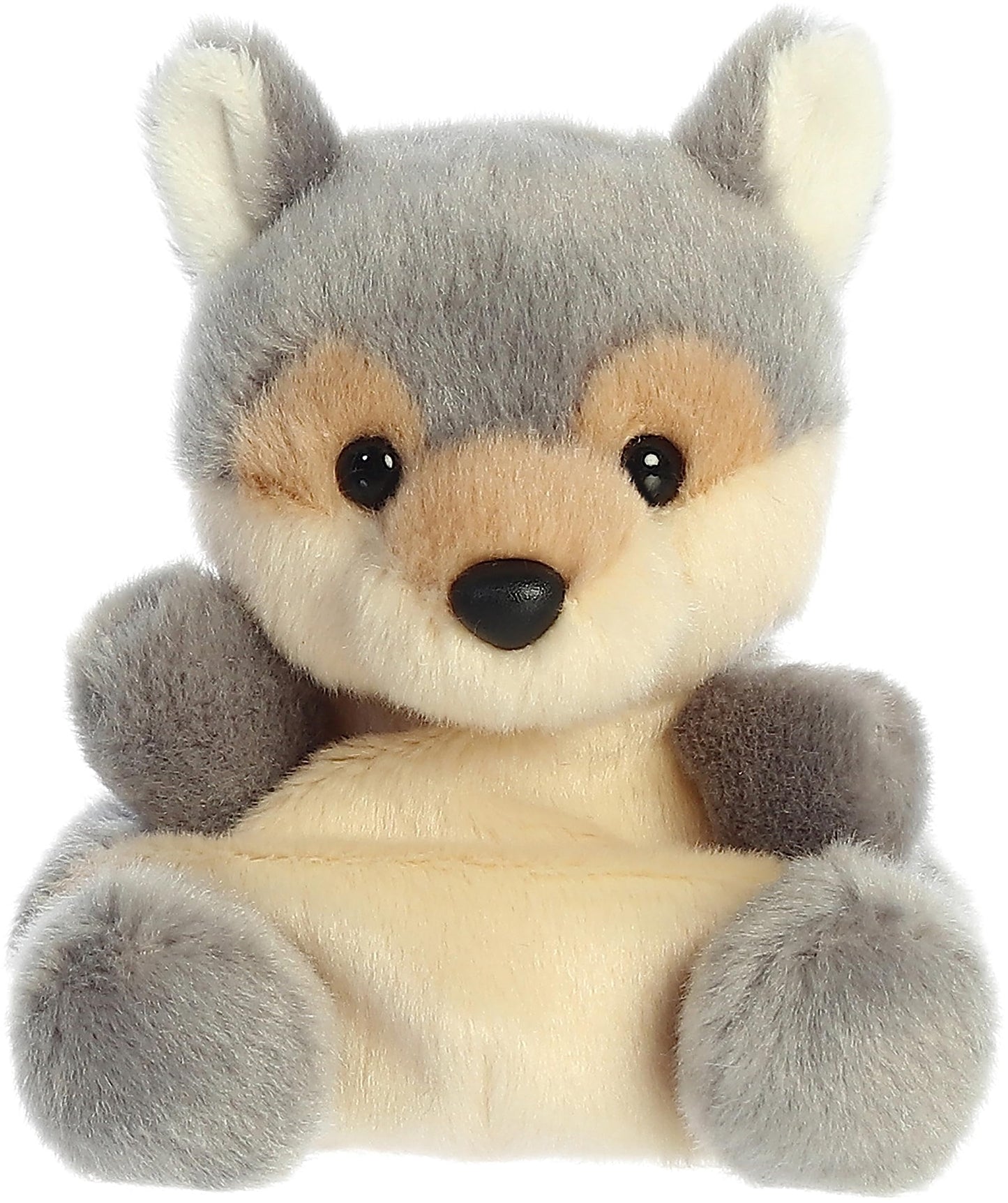 Aurora® Adorable Palm Pals™ Lucian Wolf™ Stuffed Animal - Pocket-Sized Play - Collectable Fun - Gray 5 Inches