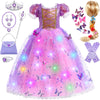 Latocos Girls Princess Costume Toddler Kids Light Up Princess Dress Up Clothes Halloween Costume Halloween Party Gift