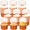 Sunnyray 48 Sets Basketball Hoop Snack Cups With Cards Basketball Party Supplies Paper Basketball Cups Disposable 8 Oz Treat Foo