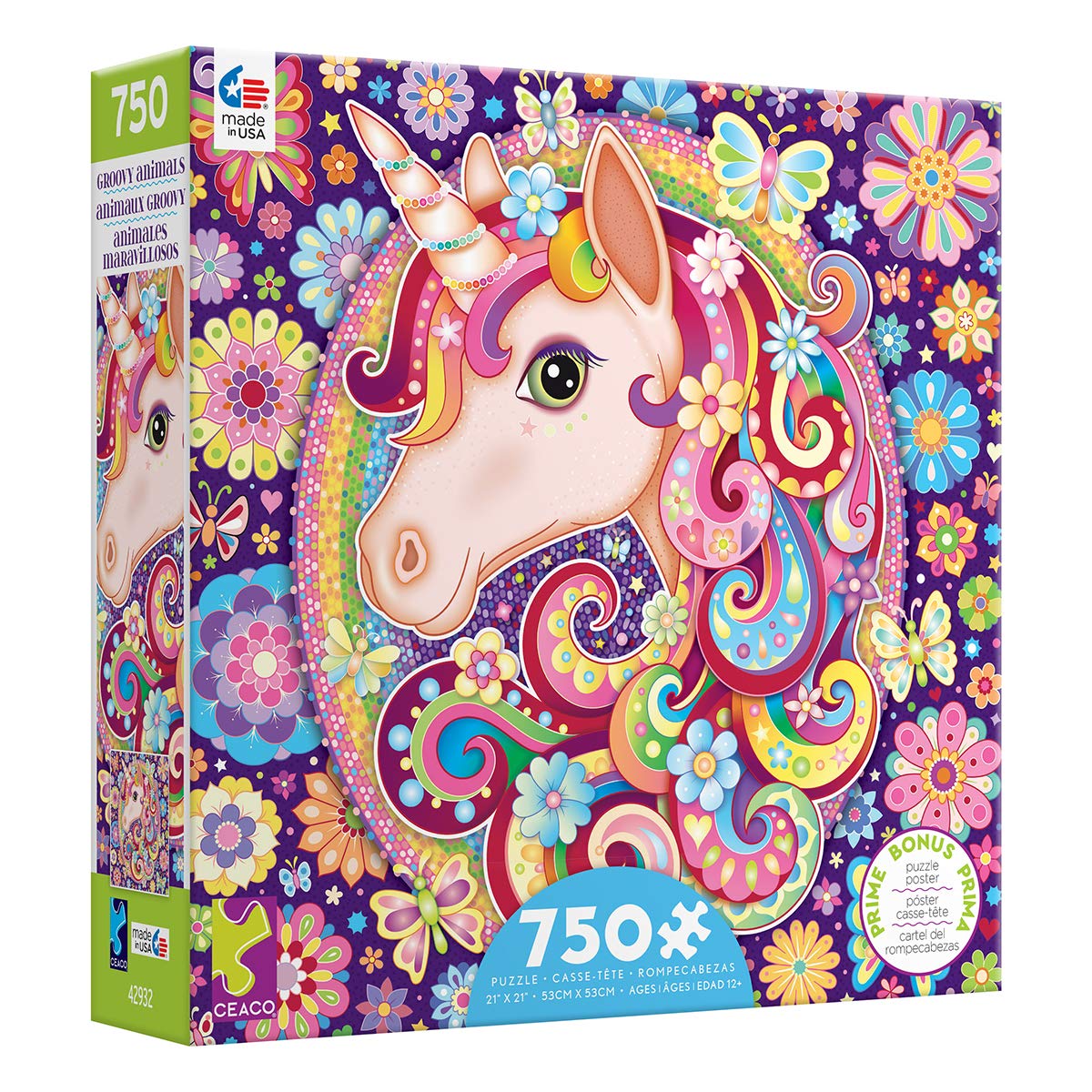 Groovy Animals - Unicorn Puzzle - 750 Pieces