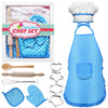 Kids Cooking and Baking Set,11 Pcs Kids Aprons for Girls,Chef Costume Set,Includes Kids Apron and Chef Hat,Mitt & Cooking Cutter