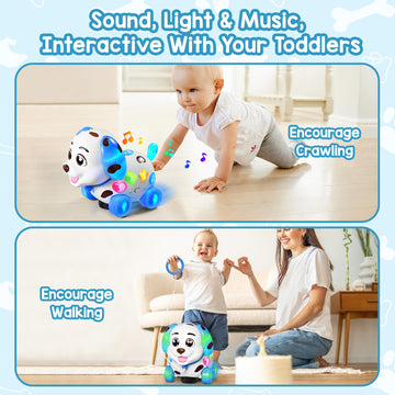 Musical Toy For 1 Year Old Boy Girl, Baby Toys 6-12-18 Months, Puppy Toddler Learning Toy For 1 Year Old Girl Gift, Bilingual Ed