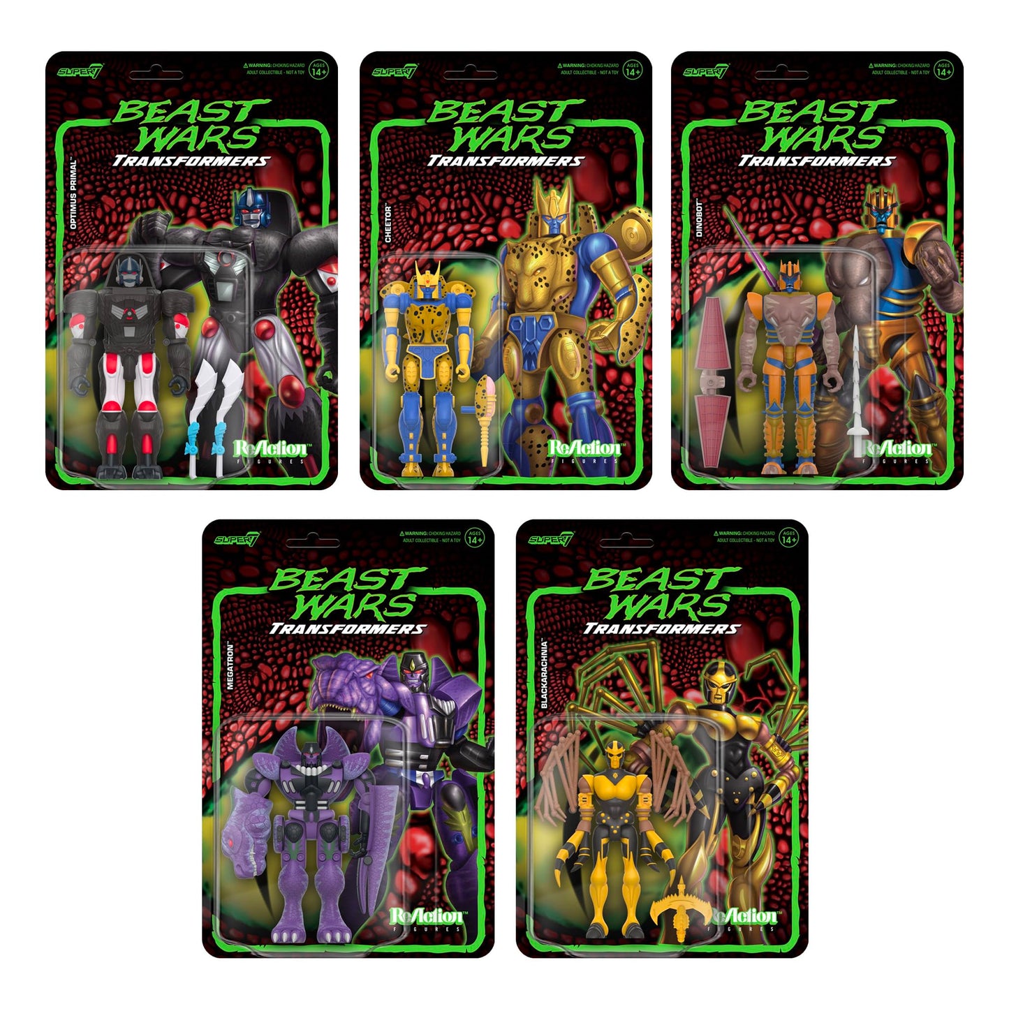 Super7 Transformers Beast Wars Dinobot - 4' Transformers Action Figure With Accessories Classic Cartoon Collectibles And Retro Toys