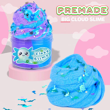 Jigejunfa Cloud Slime With Stars Moons Glitter Add Ins, Scented Premade Slime For Kids, Stretchy Sludge Non Sticky Putty, Slime