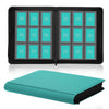 Toploader Binder Trading Card Binder Storage Hold up 288 Cards 9-Pocket Top Loader Binder with Sleeves for 3x4 Rigid Toploaders Hard Cases (9Cyan5)