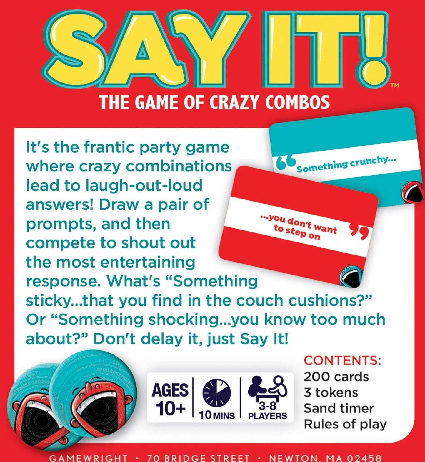Gamewright Say It! Crazy Combos Game, 5" Multi-colored Plastic - Model 1109