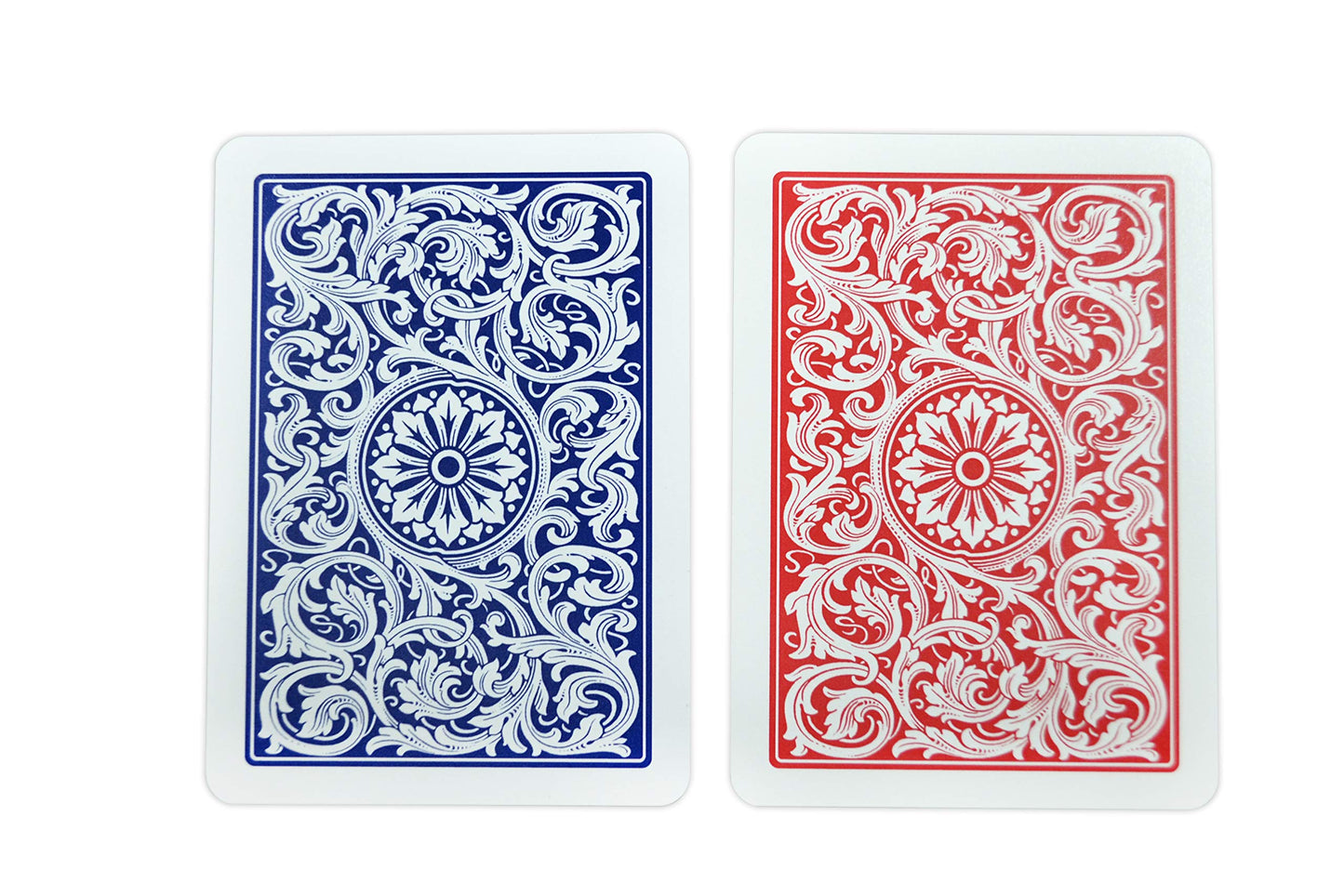 Copag 1546 Design 100% Plastic Playing Cards, Poker Size (Standard) Red/Blue (Jumbo Index, 6 Sets)