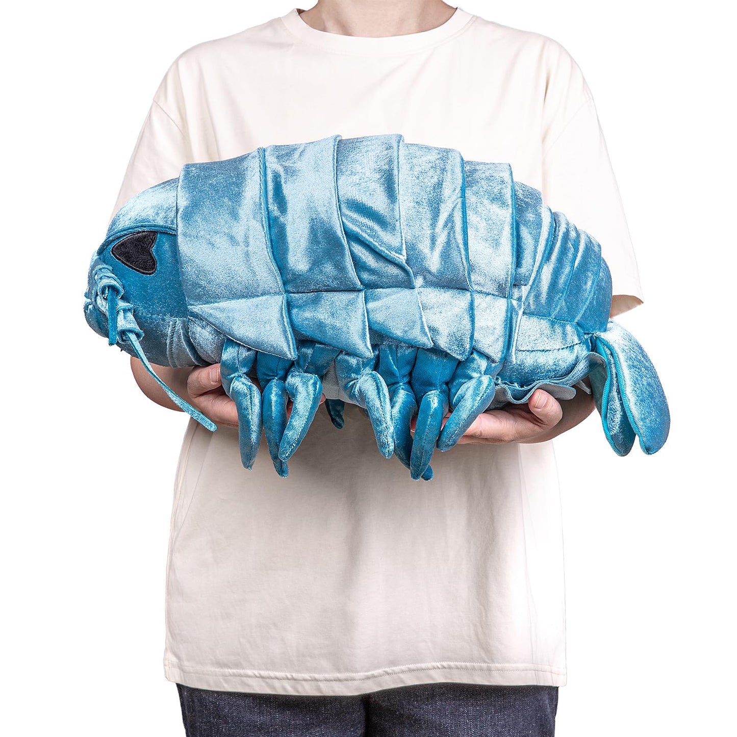 ZHONGXIN MADE 5 Grey Isopod Stuffed Animal Hanging Chain Toy - Realistic Plush Beetle Backpack Charm, Cute Crustacean Plushie