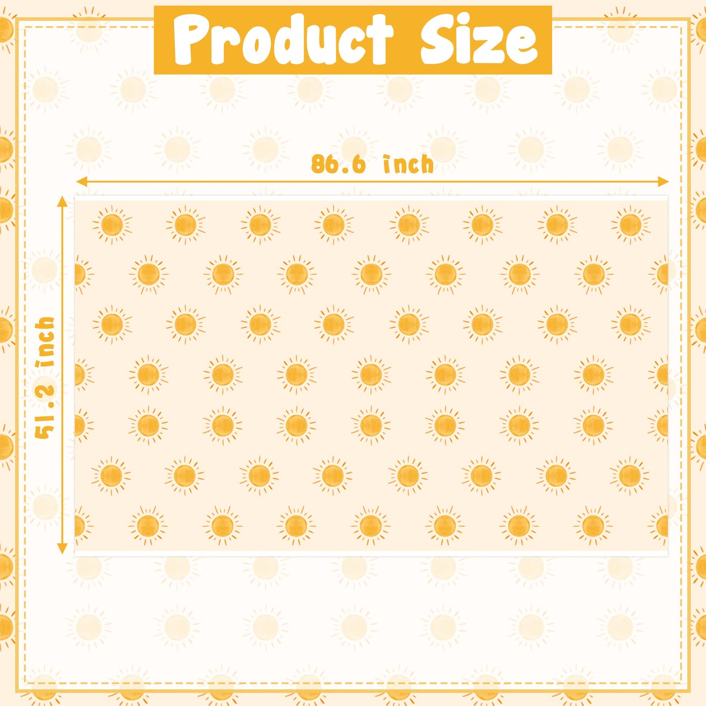 G1Ngtar 3Pcs Boho Sun Birthday Party Tablecloths Boho Hippie Sunshine Disposable Plastic Waterproof Rectangular Table Covers Fir