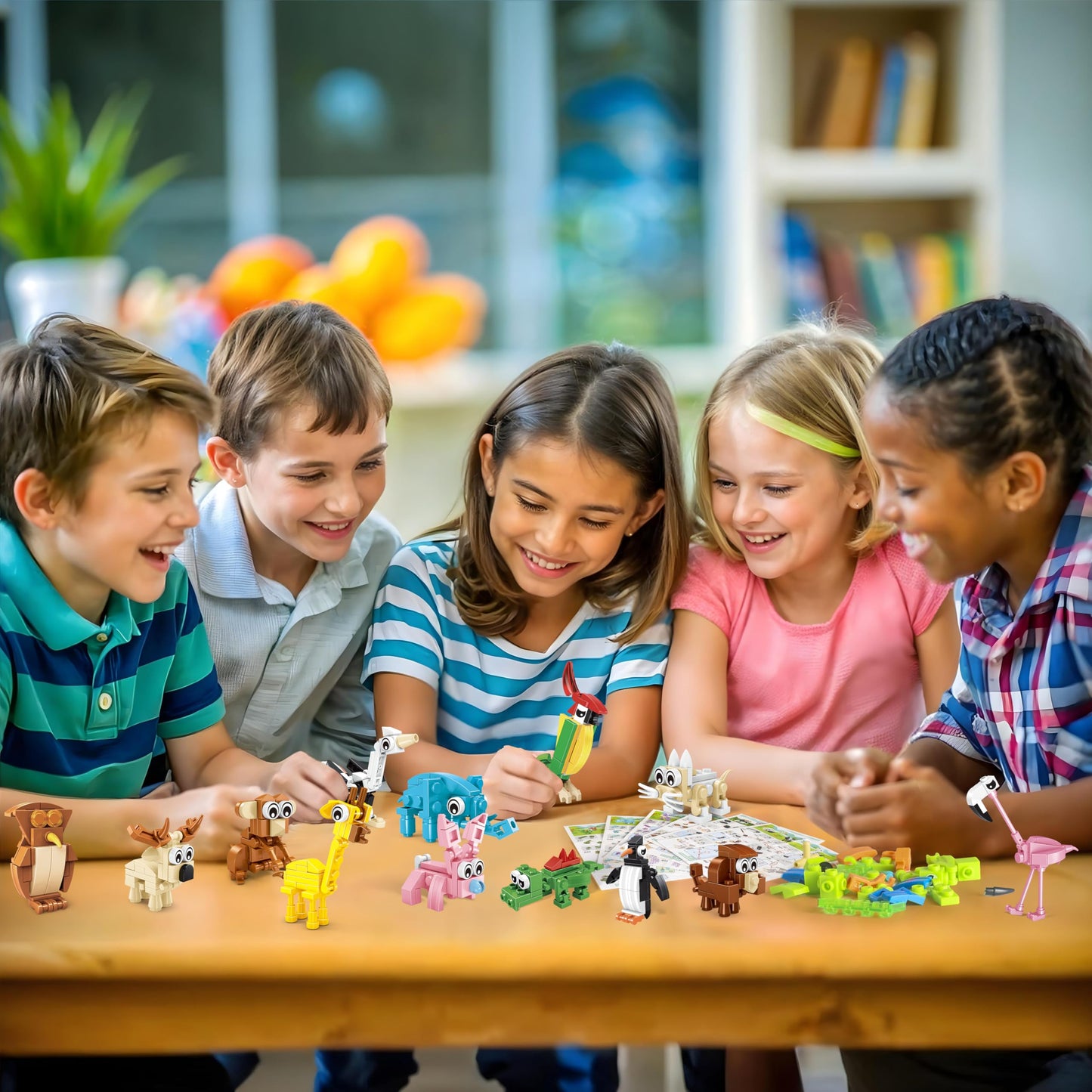 Party Favors For Kids | 24-Pack Animal Building Block Set, 3-In-1 Blind Box Surprise Toy With 72 Animal Models For Girls & Boys