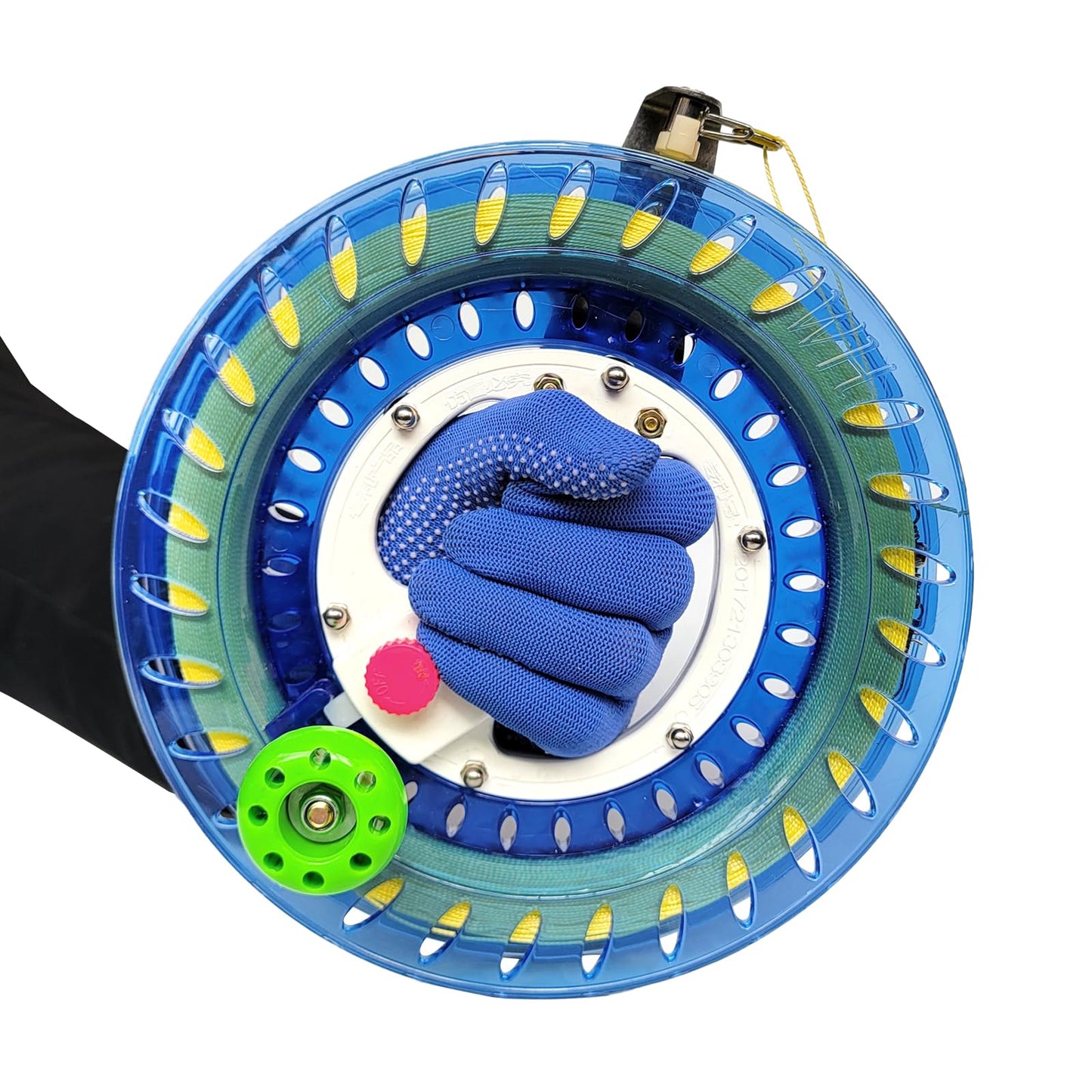 Simxkai Kite String Reel, Kite String Spool,Kite Line Winder, Come With Lock, 9In With1200 Feet Line (Blue)