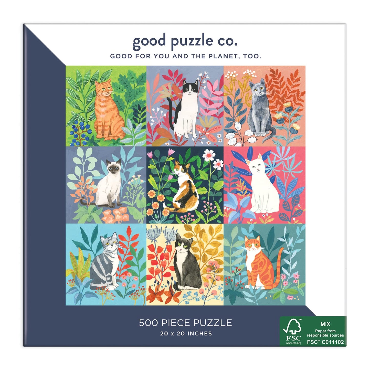 Good Puzzle Co. Cats And Flowers