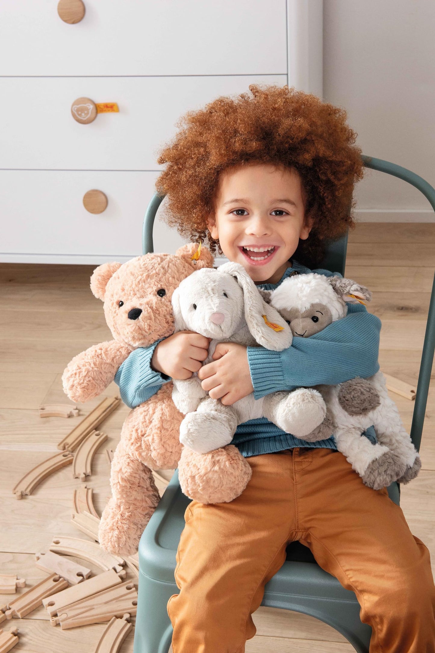 Steiff Jimmy Teddy Bear enhanced Teddy Bear Stuffed Animal Teddy Bear Toys Stuffed Teddy Bear Teddy Bear Plush Plushy Toy for Girls Boys and Kids Soft Cuddly Friends (Light Brown 16)
