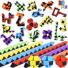 Ganowo 30 Pack Mini Fidget Snake Cube Puzzle Toys Black Twist Puzzle Cubes Party Favors & Goodie Bag Fillers for Kids & Teens Bu