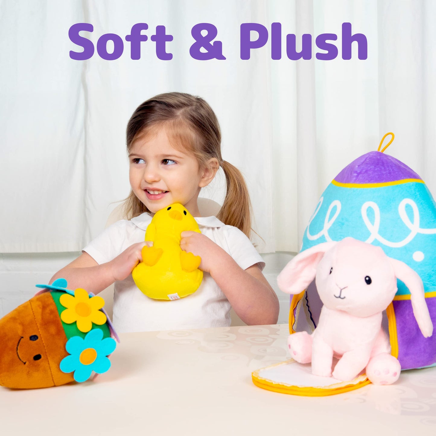 Prextex Easter Egg Stuffed Animals Plushie With Toy Accessories - Zip Up Small Toys With Storage | Kids Stuffed Animal Dolls, Baby Gift Bag, Party Favor, Birthday Gift Set | Baby Boy & Girl Age 3-5+