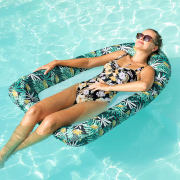 Inflatable Pool Float for mature-themeds Fabric Covered Pool Chair Float for mature-themeds mature-themed Pool Float for Lake Pool Chair Float Pool Floaties for Lake Beach Pool Floating