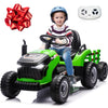 Joyracer 24V Ride On Toys For Kids, Electric Ride On Tractor W/400W Motors, Tiltable & Detachable Trailer, Adjustable Seat, Blue