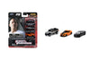 Jada Toys Nano Hollywood Rides Fast & Furious 3 Pk F9, Black