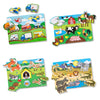 Melissa & Doug Wooden Peg Puzzle 4-Pack For Toddler And Preschool Boys And Girls - Vehicles, Farm, Safari, Pets
