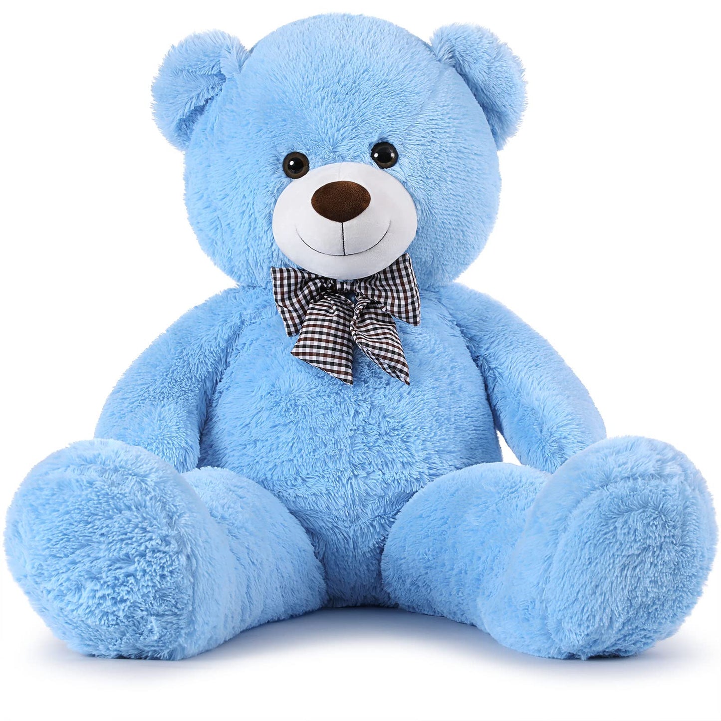 Morismos Giant Teddy Bear, Big Teddy Bear Stuffed Animals Plush, Large Bear For Girlfriend Christmas Valentine'S Day, Blue