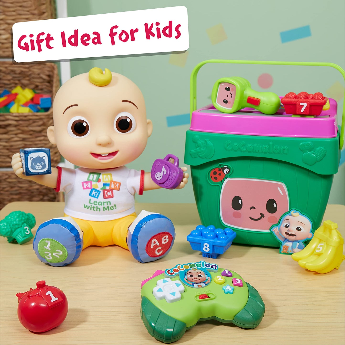 Just Play CoComelon Lots to Learn Game Controller, Multicolor, Small, Plastic, Model 96194, Educational Toy for Ages 18 Months+
