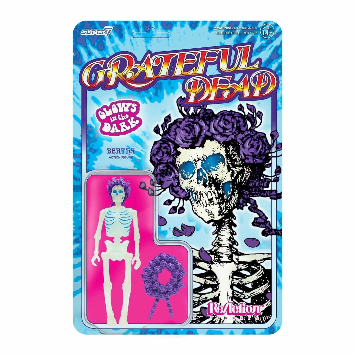 Super 7 Grateful Dead Bertha Glows In The Dark Reaction Figure