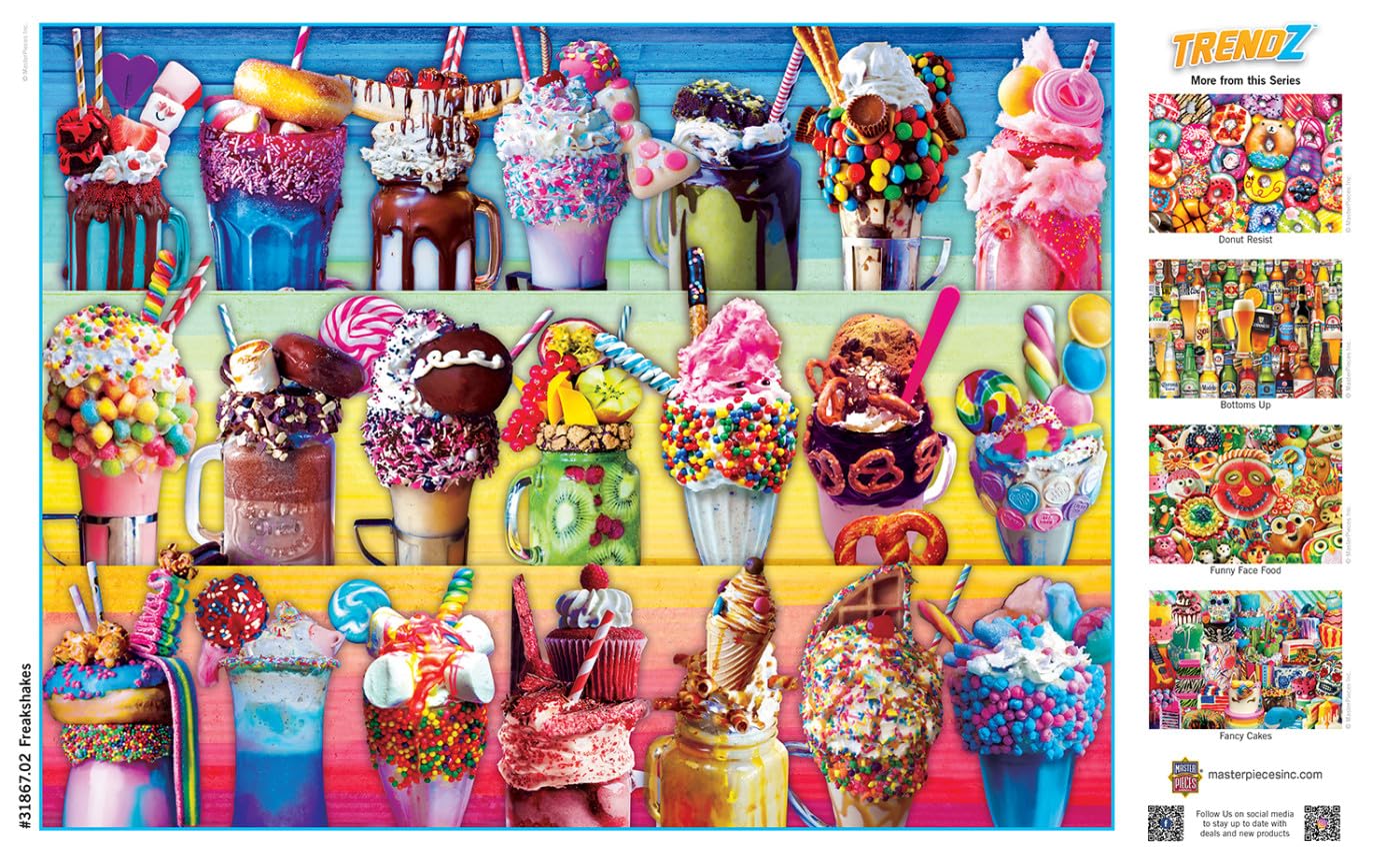 Masterpieces Trendz - Freakshakes 300Pc Ezgrip Puzzle Multicolor, 18'' X 24''