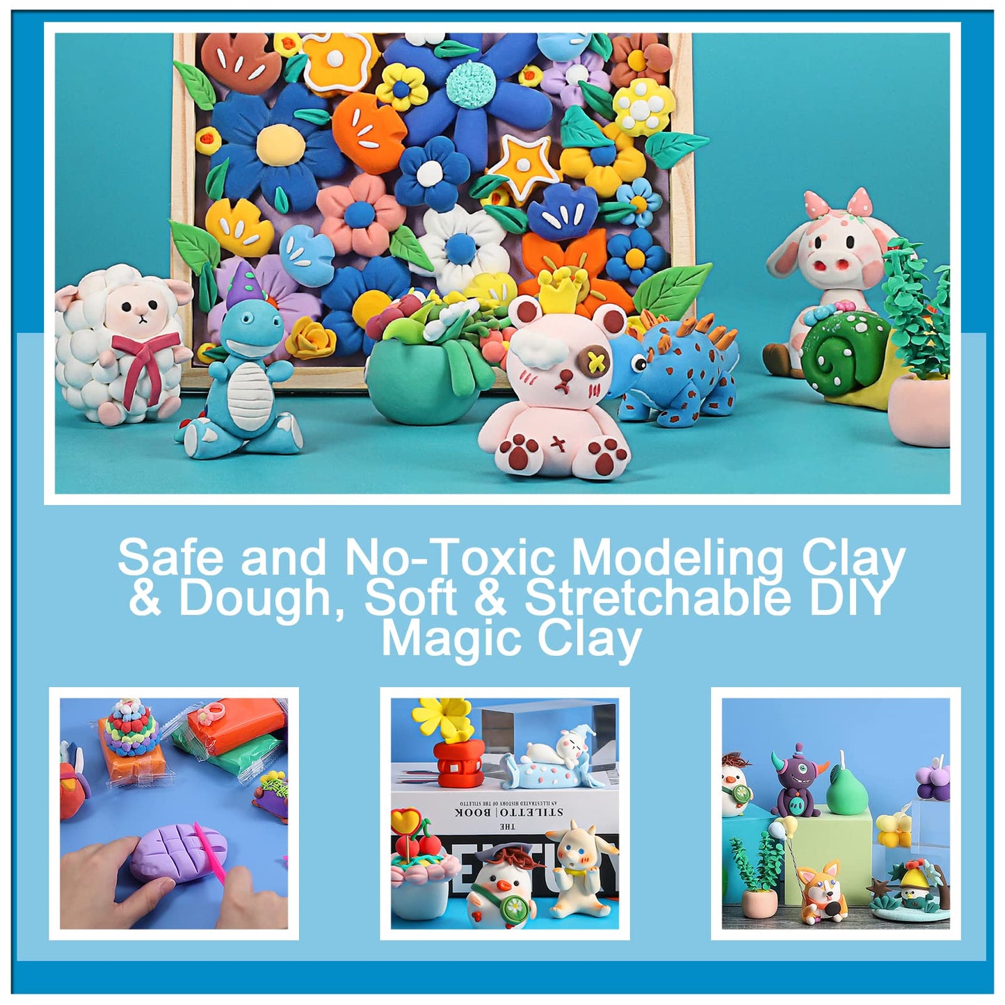 Air Dry Clay Kit, Edifon Modeling Clay Ultra Light Magic Clay With Tools, Safe And Non-Toxic Modeling Clay, Ideal Gift For Kids