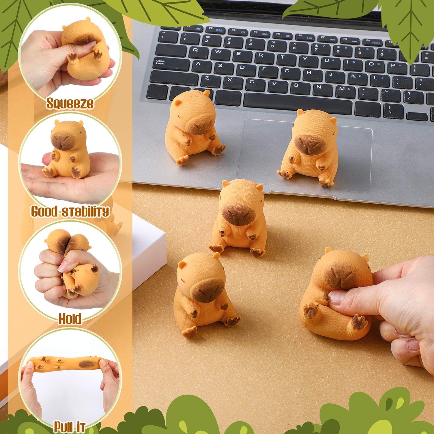 Meooeck 12 Pcs Stress Relief Toys Mini Animal Toys For Stress Relief Cute And Fun For Birthday, Christmas, Office, Stocking Stuf