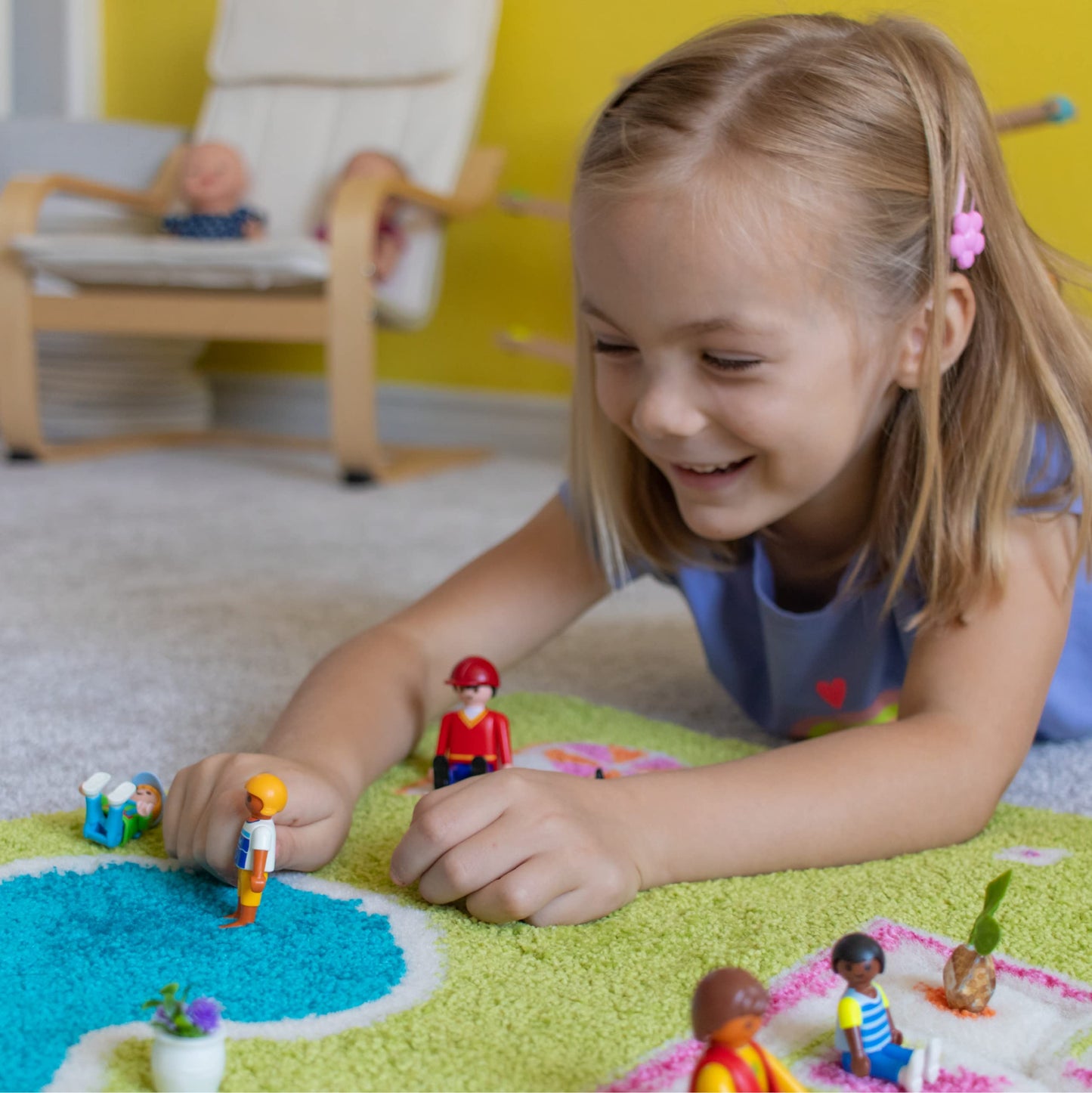 Ivi Playhouse 3D Montessori Play Mat, Non-Toxic, Stain Resistant, Educational Activity Toys For Girls