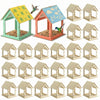 DoubleFill 24 Pcs Wooden Bird Feeder Kits for Kids Outdoor Build Your Own Bird Feeder Kit Painting Activities Crafts Easter Bask