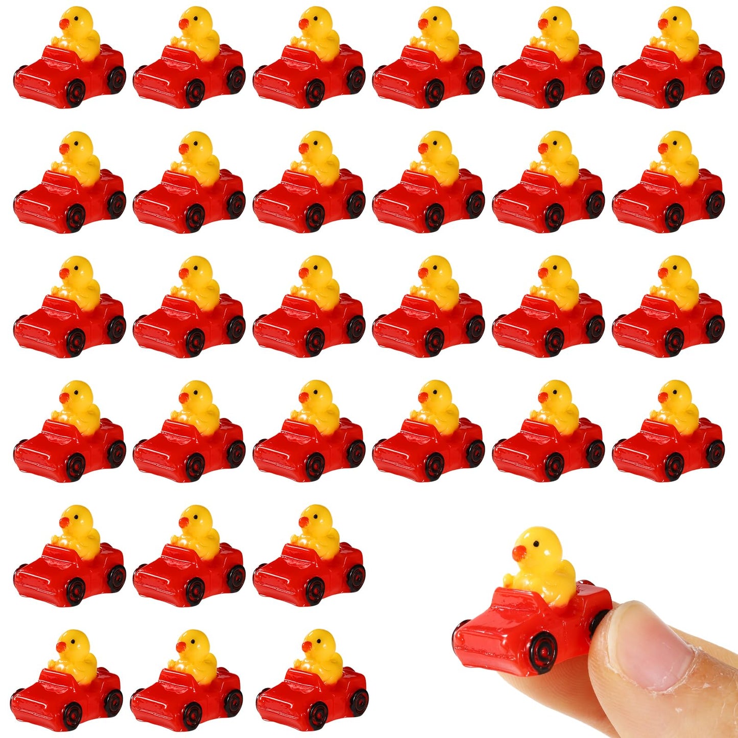 30Pcs Mini Resin Ducks, Cute Rubber Ducks Miniature Resin Ducks Small Tiny Resin Ducks Decoration Waterproof Little Ducks Perfec