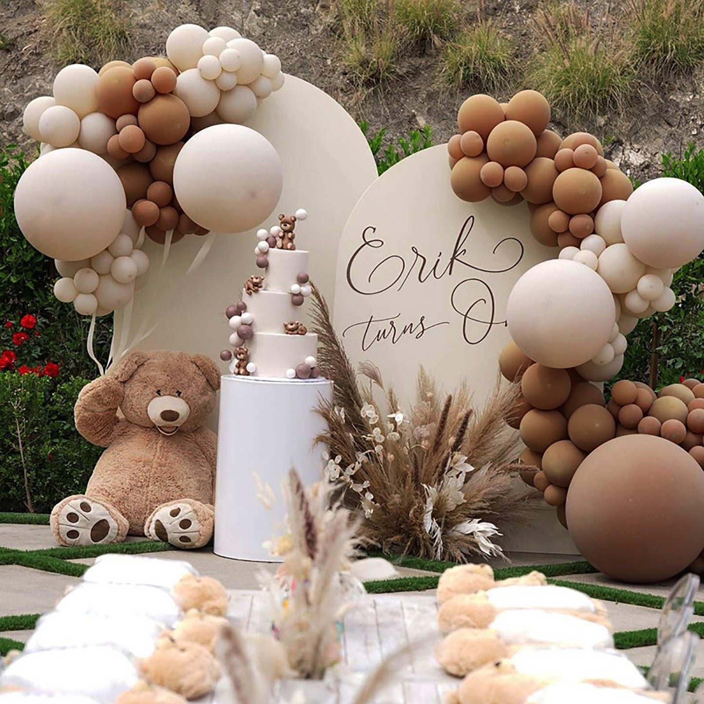 Kalor 18 Inch White Sand Balloons, 10Pcs Thick Latex Round Helium Balloons For Birthday Family Party Wedding Party Baby Shower Decoration Supplies