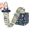 Outer Space Birthday Money Box for Cash, Cool Birthday Gifts for Kids Boys Girls, Space Surprise Money Box Gifts, Cool Space Par